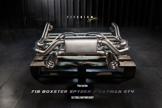 Valvetronic Exhaust System for Porsche Cayman GT4 / Boxster Spyder 718 Titanium Signature Series Pre Feb 20
